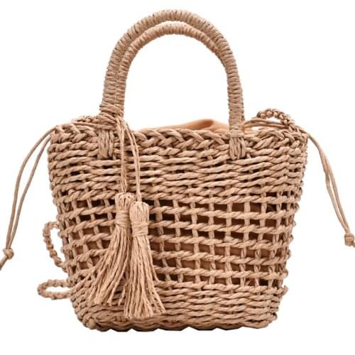 Women Bag 2020 New Summer Beach Bag Rattan Woven Handmade Crossbody Bags for Women Straw Beach Bag Famous Designer Brand Bags