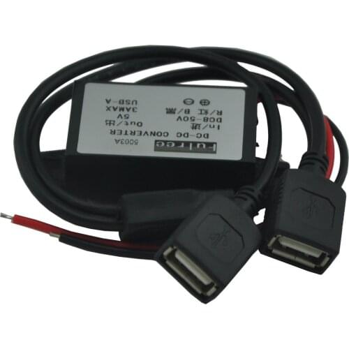 10PCS DC12V 48 V Buck to 5V 3A Output 2USB Step Down Power Converter Module Regulator