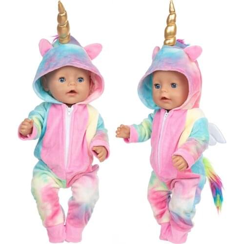 2021 New Fashionable Onesie Doll Clothes Fit For 18inch/43cm born baby Doll clothes reborn Doll Accessories