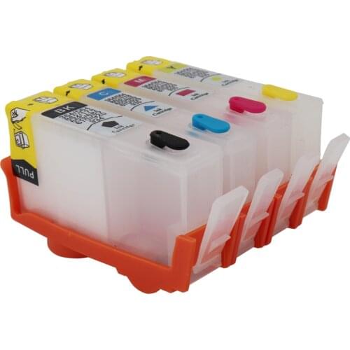 4PCS For HP178 Cartridge With ARCChip For HP178 178XL Refillable Cartridge for HP Photosmart B109n B110a 55105515 Inkjet Printer