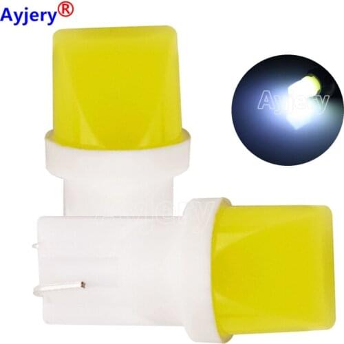 AYJERY 1000PCS 12V Car Led Light T10 Cob Led Ceramic LED T10 3D COB LED Light W5W Wedge Door Instrument Side Light Bulb Car Lamp