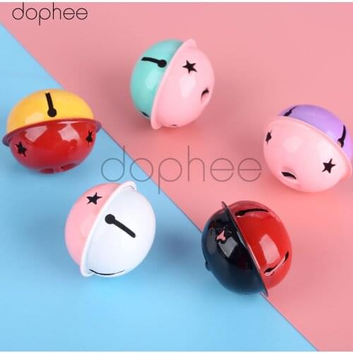Dophee 5pcs Colorful small Jingle Bells Colorful Plated Beautiful Christmas bell Ornaments Decoration Random