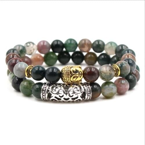 Set Bracelet Couples Distance Advanced Natural Stone Tiger Eye Beaded Yoga Bracelets for Men Women Elastic Rope Jewelry