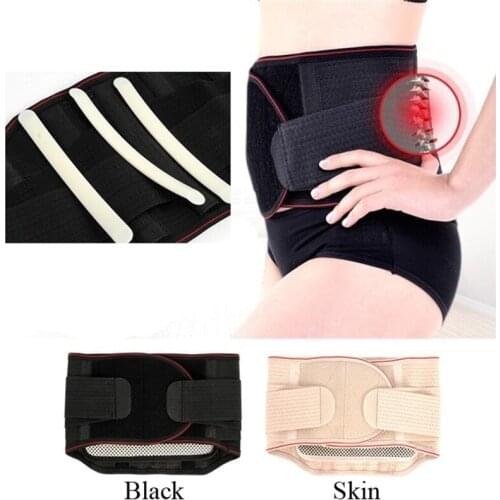 Magnetic Back Support Lumbar Brace Belt Strap Lower Back Ache Pain Relief Adjustable Tourmaline Self-heating Support Pain Relief