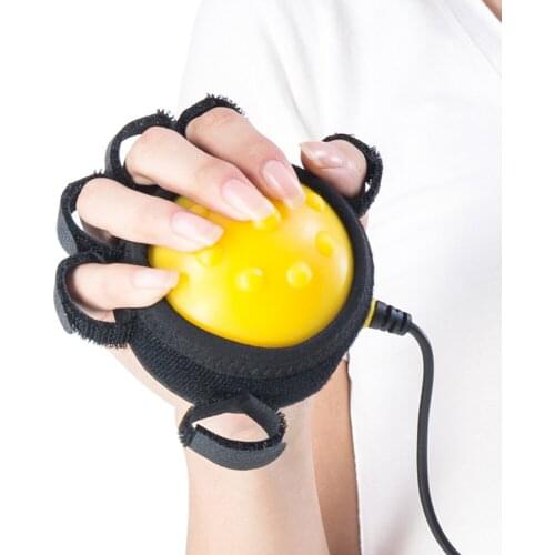 Hot Compress Finger Massager Infrared Therapy Ball Electric Handheld Stroke Hemiplegia Training Device Finger Passive Trainer