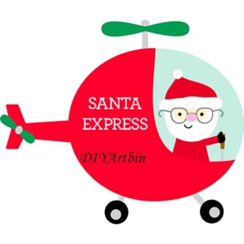 Helicopter Santa Claus Metal Cutting Dies For Card Making Die Cuts For Paper Crafting Scrapbooklayout