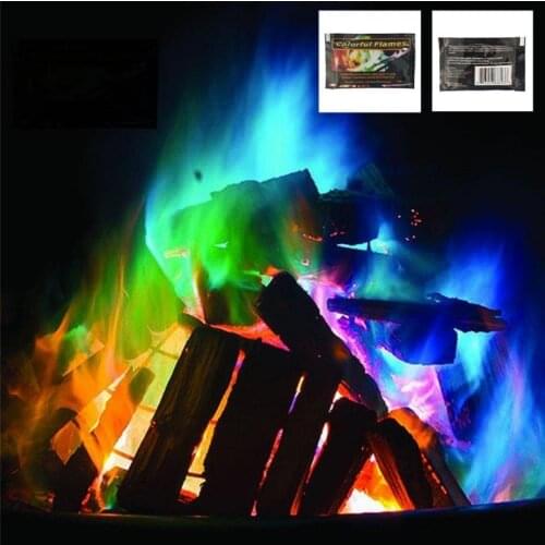 Mystical Fire Magical Tricks Coloured Flames Bonfire Sachets Fireplace Pit Patio Toy Professional Magician Illusion Pyrotechnics