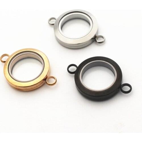 Mix3 30mm floating locket Stainless steel floating charms memory lockets for Hand catenary locket bracelet women jewelry