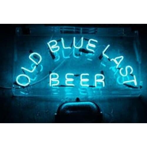 Neon Sign For Old Blue Last Beer Lamp real glass tubes resterant decorate room light sport Hotel DISPLAY Impact Attract light