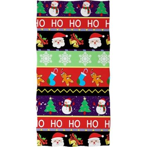 New Christmas style bath towel for adults microfibre fabric hair face towel Yoga swimming napkin De Bain bath supplies
