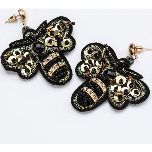 Juran New Fashion Women Earrings Animal Bee Pendant Dangle Party Wedding Female Jewelry Gold 2020 Trend Earrings Alloy