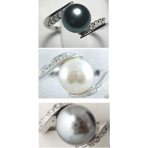 Wholesale Cheap STUNNING STYLISH TAHITIAN BLACK PEARL RING SIZE 7 ,8 ,9 ,10 / Shipping