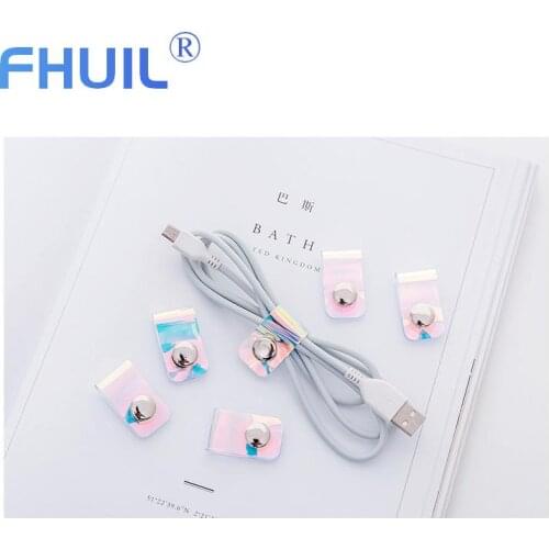 Cable Organizer Wire Winder Holder Earphone Mouse Cord Clip Protector USB Cable Management For iPhone Micro USB Type C holder