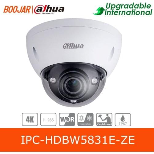 Original Dahua 8MP WDR IR Dome Network Camera IPC-HDBW5831E-ZE 2.7mm ~12mm motorized lens