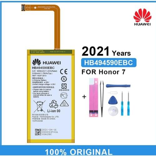 Original Huawei Battery HB494590EBC for Huawei Honor 7 Glory PLK-TL01H ATH-AL00 PLK-AL10 3000mAh