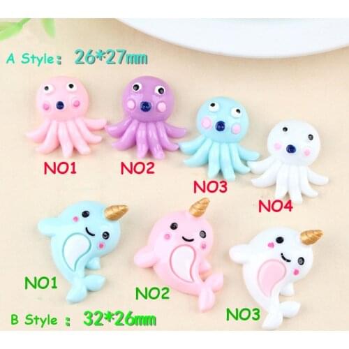 Octopus Dolphin DIY Resin Accessories Children Hair Accessories DIY Mobile Shell Beauty Decoration