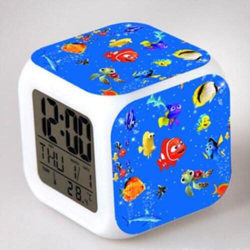 Undersea World Very cute sea turtle Alarm Clock Alarm Clocks For Kids Birthday Gift Multifunction Electronic Flash Alarm Clock