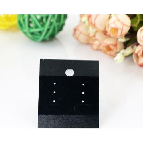 Professional 200pcs 4.4x5.2cm Plastic velvet Earring Ear Studs Holder Display Hang Cards Black Jewelry Stores Necessities