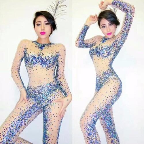 Customize Sexy Dj Singer Stage Silvery Clothes Club Pole Dancing Clothing High Waist Jazz Costume Performance Wear Cosplay DJ205