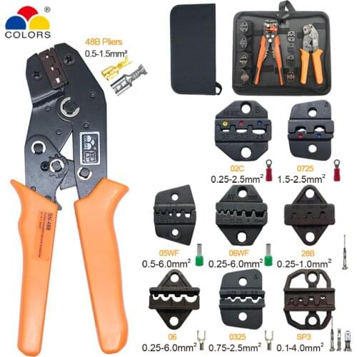 Sn-48b 8 jaws toolkit crimper crimping tool for 2.54/XH2.54/5557/2.8/4.8/6.3/ tube terminal ect. wire stripper hand tool pliers