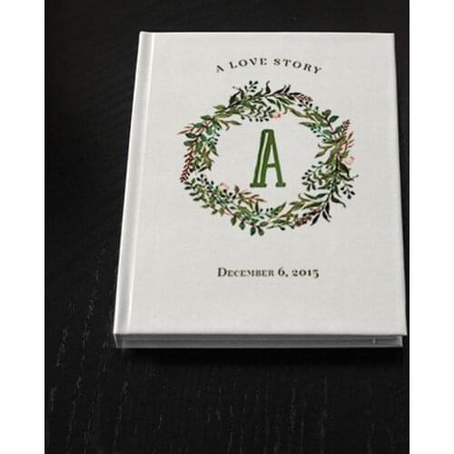 Greency Wedding Guest Book Alternatives White Guestbook Wedding Guestbook Album Custom Flower Guestbook Album Modern Wedding