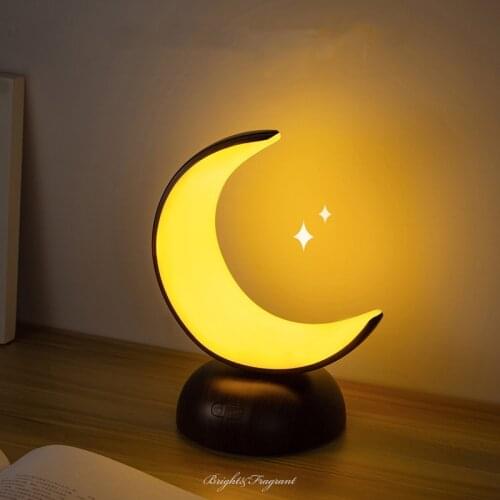 LED Night Light Moon Aromatherapy Light Dormitory Bed Room Decoration Bedside Desktop LED Table Lamp Childrens Room Light