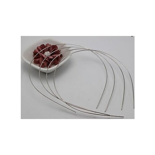 20 Silver-plate Tone Thin Wire Embryo Headband Hair Band 1.2mm for Hair Accessories
