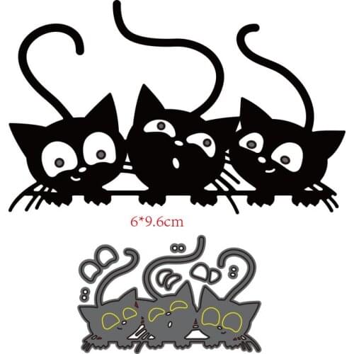 TOP EXPRESSION Cat Metal Dies Stencil Template for Embossing DIY Scrapbooking Paper Album Gifts Cards Making New Dies for 2021