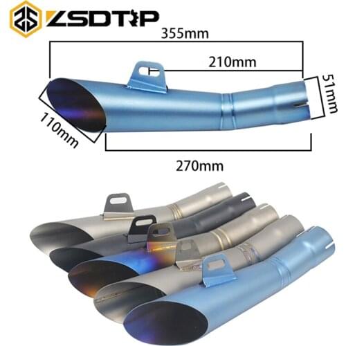 ZSDTRP Universal Motorcycle HP GP Exhaust Pipe Slip-On For Yamah YZF R6 YZF-R6 Moto Escape R6 Muffler Echappement Moto