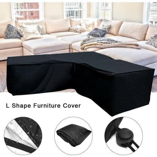 Waterproof Sofa Protect L Shape Corner Outdoor Sofa Cover Rattan Patio Garden Furniture Protective Cover All-Purpose Dust Covers