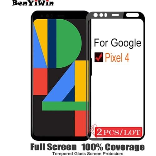 2PCS 100% Original Full Cover Screen Protector Tempered Glass For Google Pixel 4 9H On Protective Glass For Pixel 4 Case Film