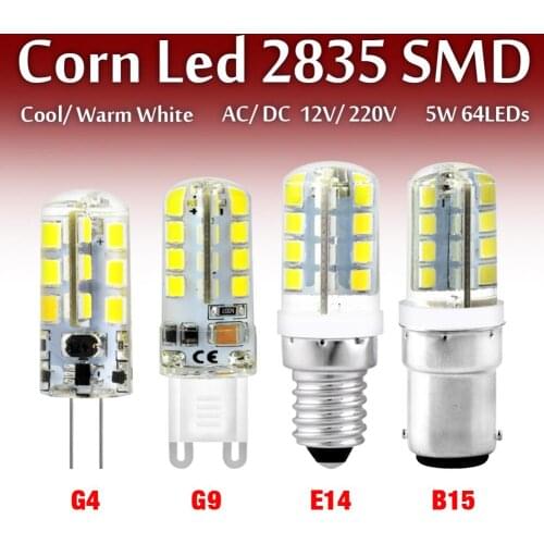 1PCS 3W 5W 7W 8W 12W G4 Bombillas AC220V SMD2835 halogen Light 360 Beam Angle B15 led 12v Christmas light G4 Lampada G9 led bulb
