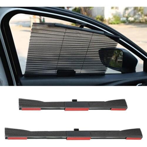 1Pcs Car Curtain Retractable Breathable Automobile Auto Side Window Blinds Sunshade Cover Black Beige Car Accessories