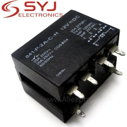 1pcs/lot 841-P-2A-C-H 12VDC Relay 25A 6-PIN In Stock
