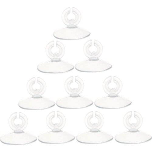 10PCS Aquarium Soft Plastic Suction Cup Holder Sucker Pipe Clip