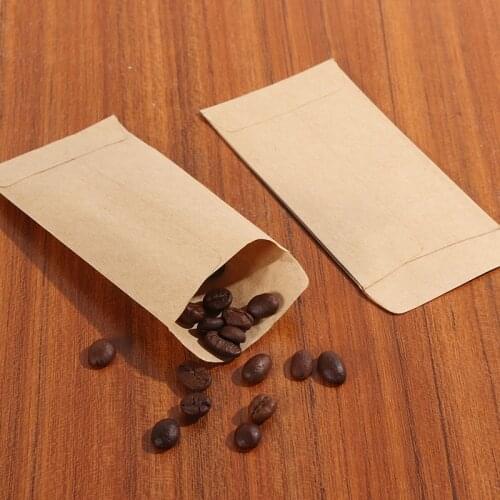 100pcs 6x10cm Kraft Paper Bags Tea Food Seed Storage Mini Packages Envelopes For Storage Keys Coins Jewelry Stamps