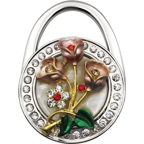 25PCS / LOT Metal table hook fashion portable foldable bag purse hook folding bag buckle hooks