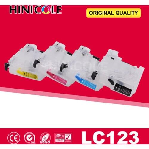Hinicole 4 Color Printer Refill Ink Cartridges For Brother LC121 LC125 LC127 LC129 LC123 XL DCP-J4110DW J132W J152W J552DW
