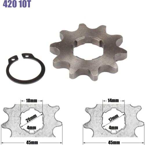 420 10T 17mm 20mm Front Engine Sprocket For Orion Taotao SSR SDG Dirt Pit Bike ATV Quad Motor Moped Buggy Scooter Motorcycle