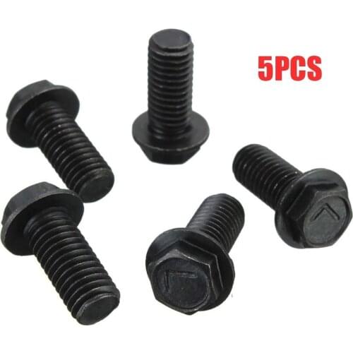 5Pcs Cutting Machine Saw Blade Screw Bolt M8x18mm Left Hand Thread Hex Flange Anti-thread Screw Pressure Plate Part Accs