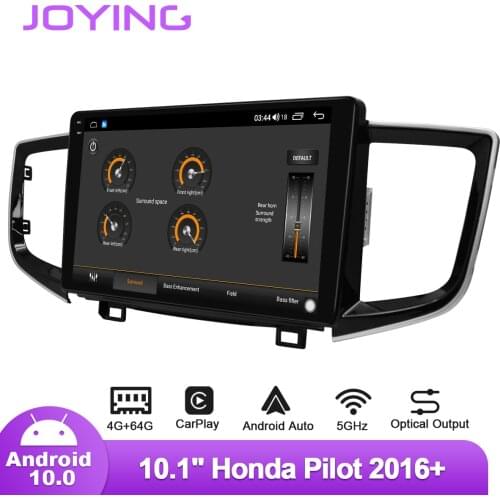 Joying Android 10 Car Radio Car Multimedia Player 1 din Head Unit For Honda Pilot 2016+ With 10.1 Inch Touch Screen Octa Core 4G
