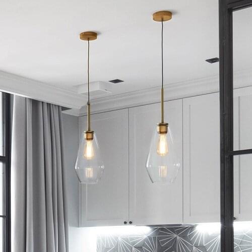 Bar Glass Lighting Kitchen Pendant Light Study Modern Ceiling Lamp Bedroom Contemporary Lights Home Indoor Lights Bulb For Free