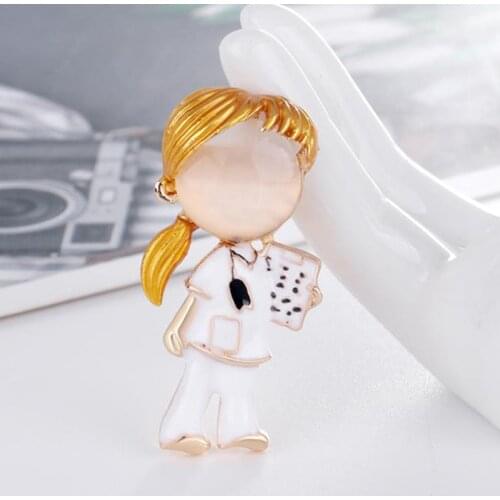 Opal Enamel Doctor Boys And Girls Brooches Medical Brooch Pin Nurse Jewelry Fashion Jewelry 2 Style Available Gift