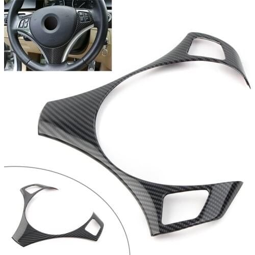 Car Steering Wheel Frame Cover ABS Decoration Trim For BMW E90 3 Series E92 E93 2005 2006 2007 2008 2009 2010 2011 2012 Carbon