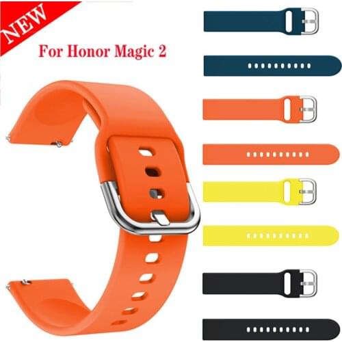 Soft Silicone Strap for Honor watch Magic 2 Smart wristband bracelet for Huawei GT2 46MM / Honor Magic Watch Replacement band
