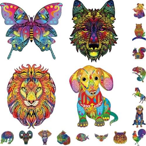 Wooden puzzle 3D wooden educational toy game Small animal wooden puzzle childrens toys children girls boys birthday holiday gif