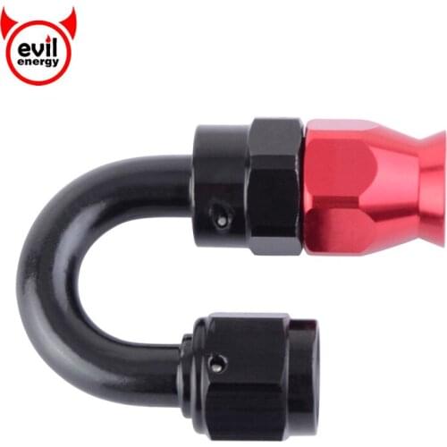 Evil energy AN10 Reusable Swivel Oil PTFE Hose End 180degree Tube To Female AN Adapter For Oil Fuel Line