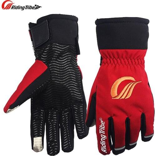 Riding Tribe Winter Motorcycle Riding Gloves Touch Screen Warm Skiing Cycling Dirt Bike Sports Non-slip Motorbike Guantes MTV-06