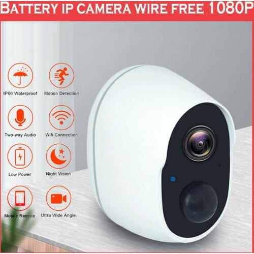 HD 1080P Outdoor IP Wireless Cam Rechargeable Home Security Surveillance Network Wifi Camera Home Security WiFi Camera