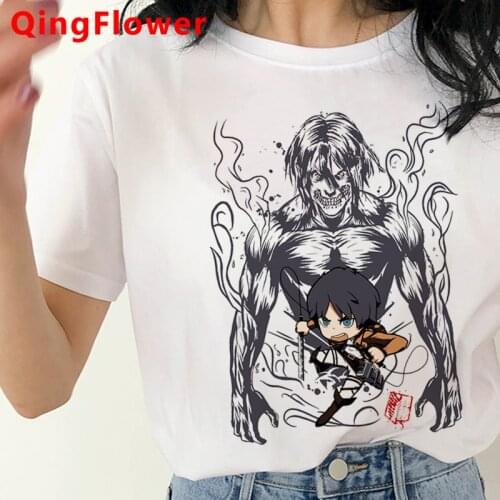 Hot Anime Final Season Attack on Titan T Shirt Women Kawaii Summer Tops Titans Attack Graphic Tees Harajuku Tshirt Female